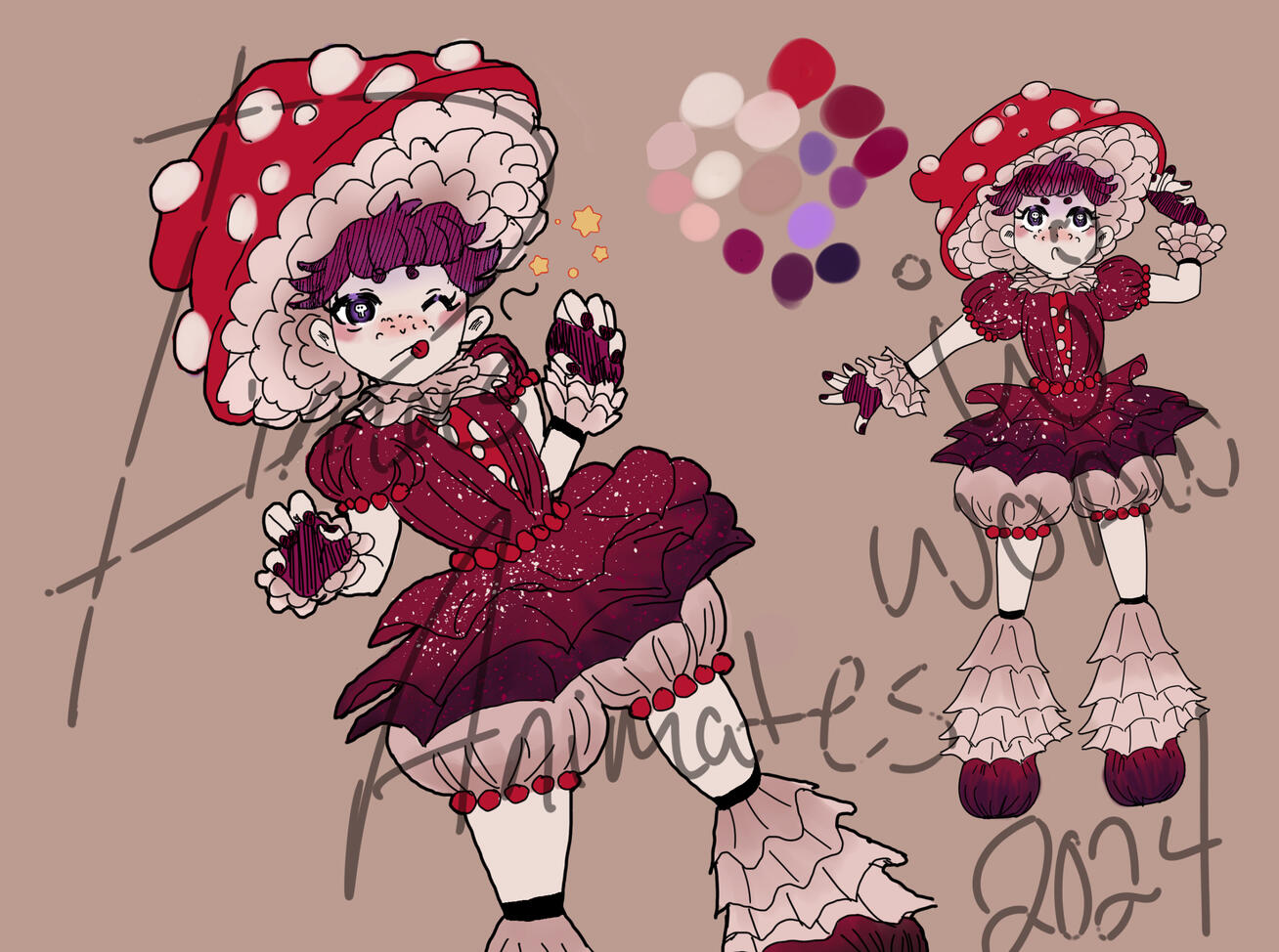 This is Shroo, short for Mushroom Boy! He is a little fairy, borne from a daisy within a fairy circle. He is one of the many character designs I have made over the years. If you would like me to make a design for you, please see VGen or Kofi!